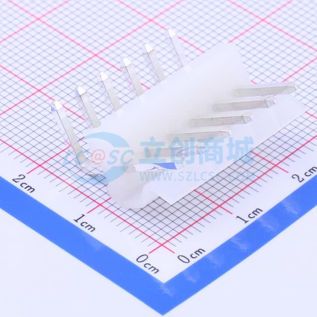 1x6P 间距:3.96mm 弯插 系列:CH 【插件】实物图