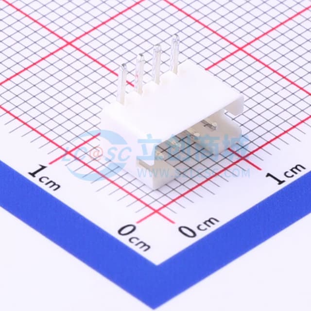 系列:PH 间距:2mm 1x4P 【插件】实物图