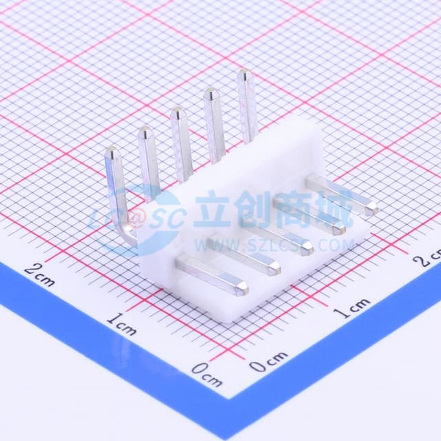 1x5P 间距:3.96mm 弯插 系列:VH 【插件】实物图