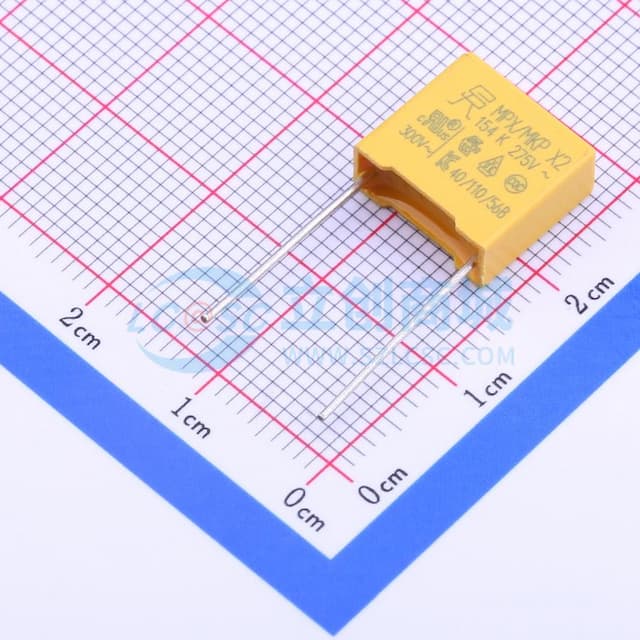 150nF ±10% 275V 等级:X2 【插件】实物图
