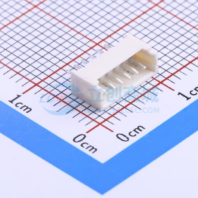 1x6P 间距:1.25mm 直插 系列:PicoBlade(MX 1.25) 【插件】实物图