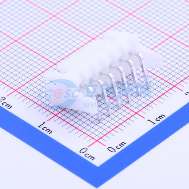 1x6P 间距:2.5mm 弯插 系列:XH【插件】实物图