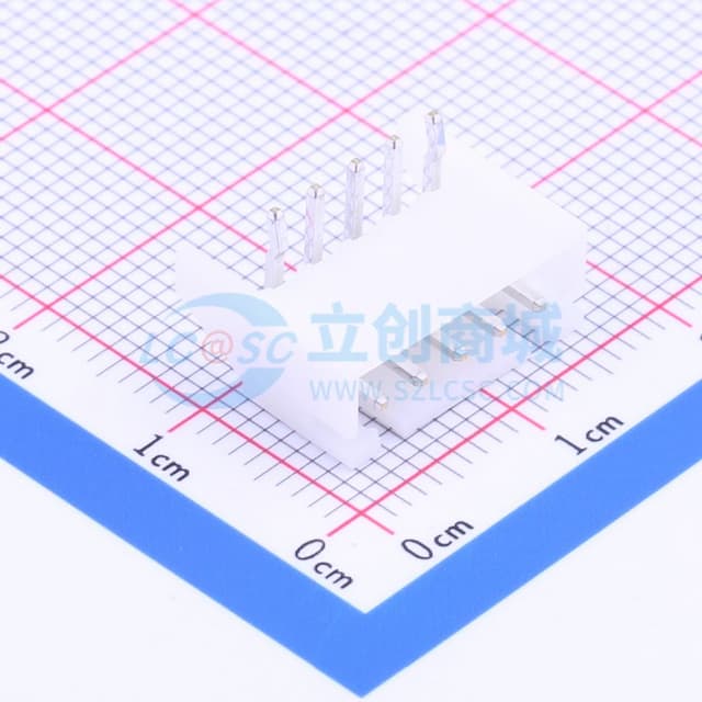 1x5P 间距:2.5mm 弯插 系列:XH 【插件】实物图