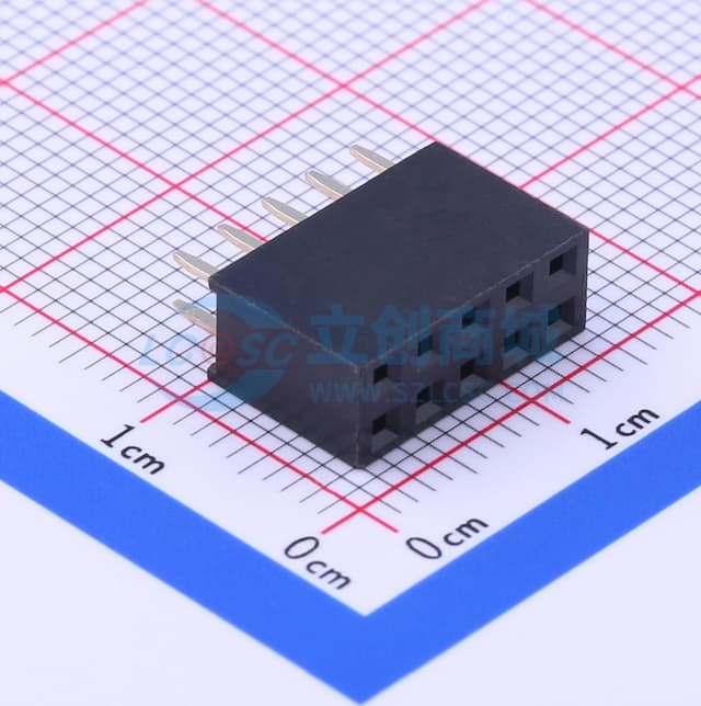 【插件】2x5P 间距:2.54mm 直插实物图