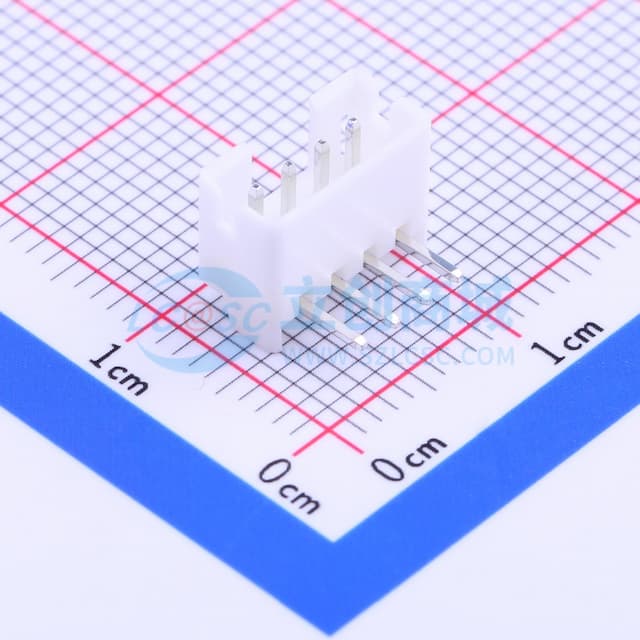 系列:PH 间距:2mm 1x4P 【插件】实物图