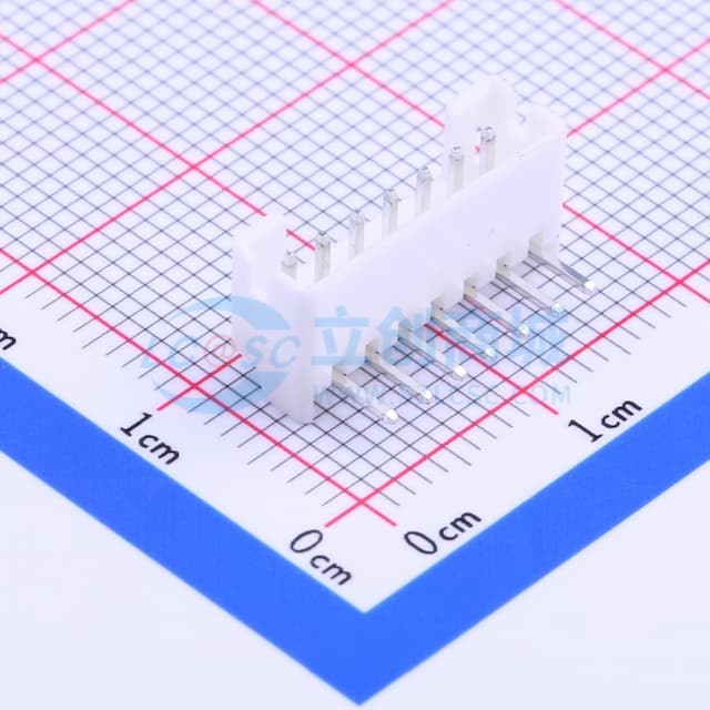 1x7P 间距:2mm 弯插 系列:PH【插件】实物图