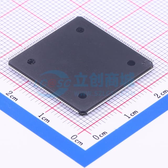带DSP和DP-FPU的高性能ARM Cortex-M7 MCU，具有2 MB Flash、1 MB RAM、480 MHz CPU、ART加速器、一级缓存、外部存储器接口、包括加密加速器在内的大量外设以及安全服务支持实物图