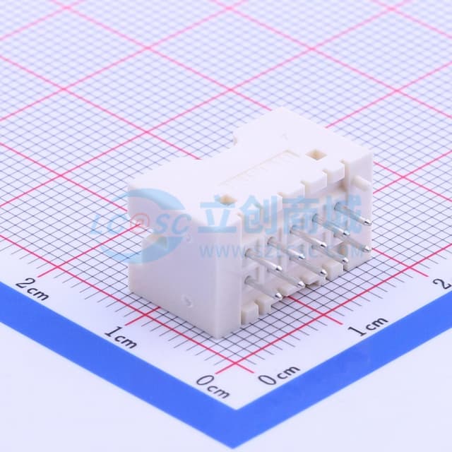 2x5P 间距:2.5mm 直插 系列:XAD 【插件】实物图