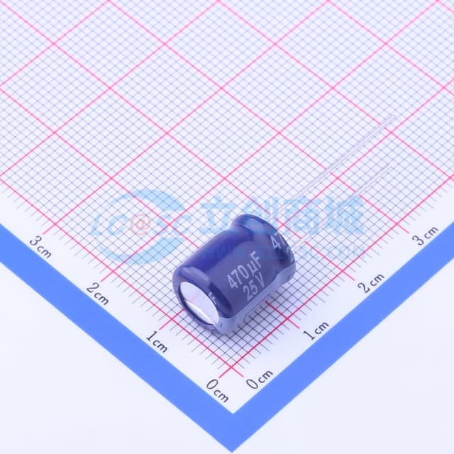 470uF ±20% 25V 【引线】实物图