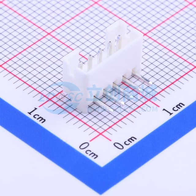 1x5P 间距:2mm 弯插 系列:PH【插件】实物图