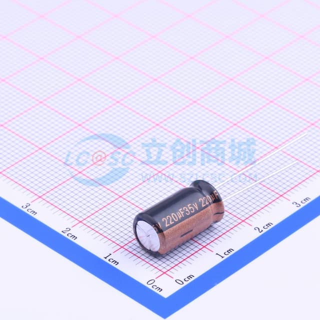 220uF ±20% 35V 【插件】实物图
