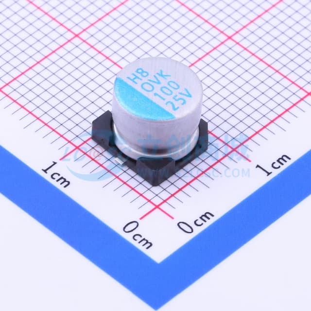 100uF ±20% 25V实物图