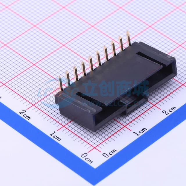 1x10P 间距:2.54mm 弯插 【插件】实物图