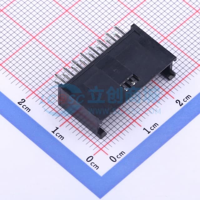 2x8P 间距:2.54mm 直插 【插件】实物图