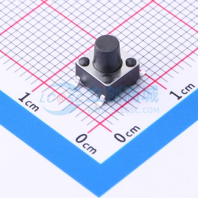 6*6*7mm 立贴 轻触开关实物图