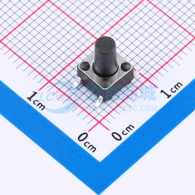6*6*9mm 立贴 轻触开关实物图