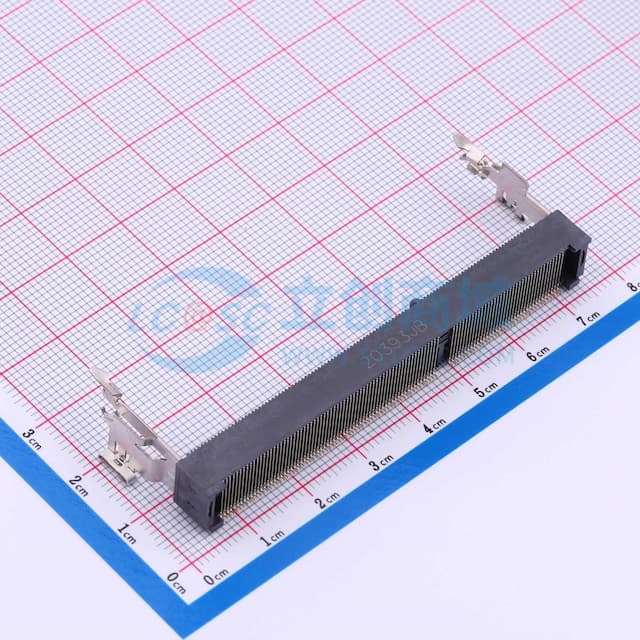 DDR3 SODIMM 插座，0.6mm 间距，204 针，9.2mm 高，反向类型实物图