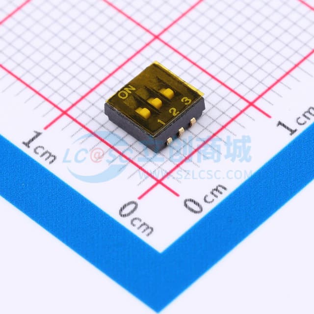 1.27间距 3P 拨码开关 轻触开关实物图