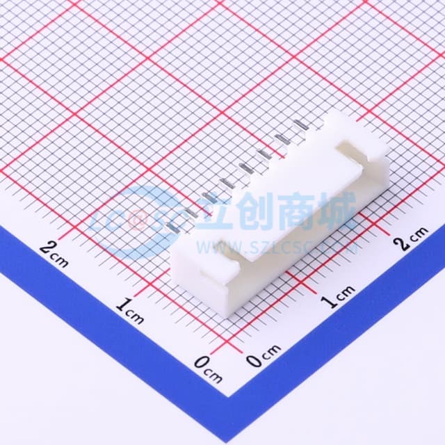 1x8P 间距:2.5mm 直插 系列:XH 【插件】实物图