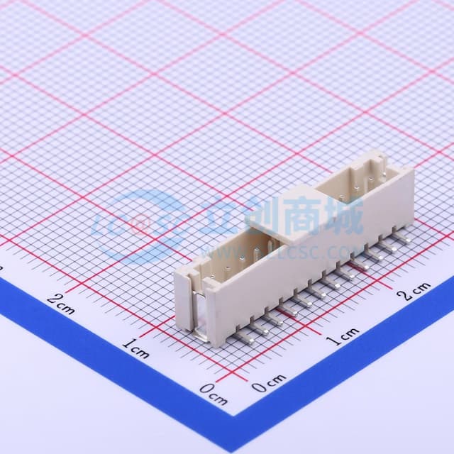 1x12P 间距:2mm 立贴 系列:PH实物图