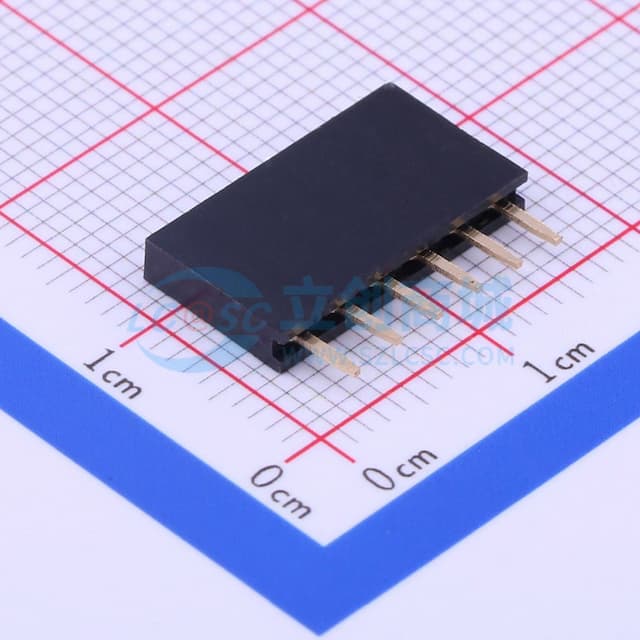 1x6P 间距:2.54mm 直插实物图