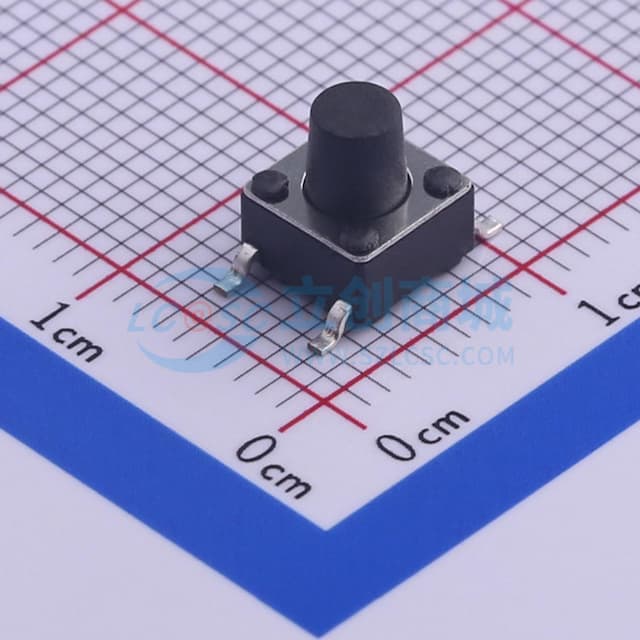 6*6*7mm 立贴 轻触开关实物图