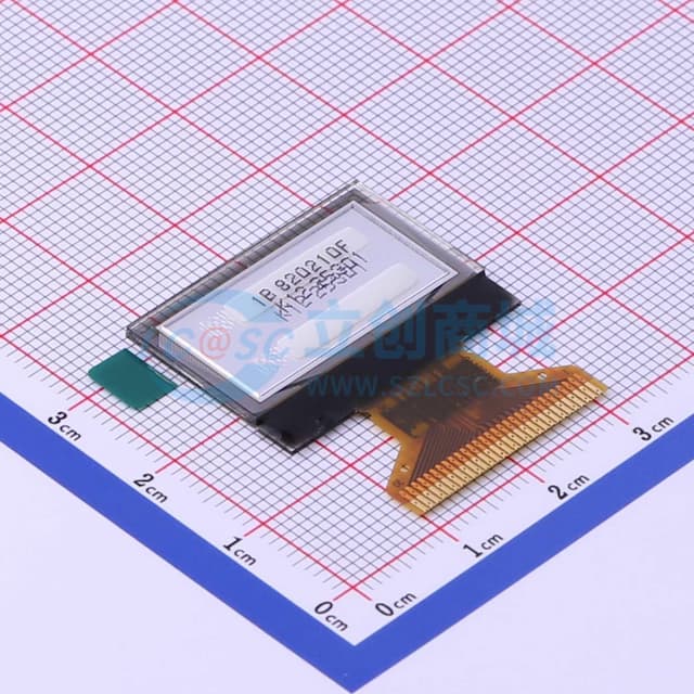 0.96寸 蓝光 128x64像素分辨率 30PIN实物图