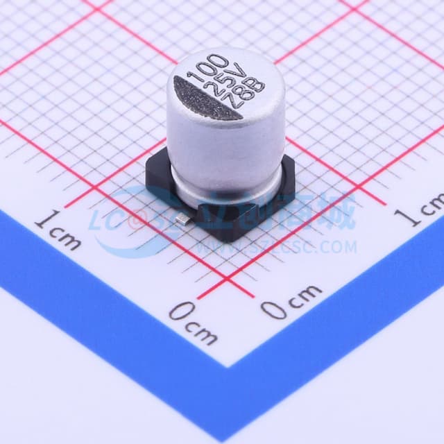 100uF ±20% 25V实物图