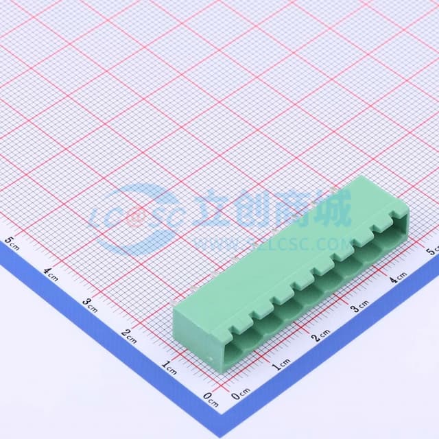 卡扣固定 1x9P 5.08mm 排数:1 每排P数:9 【插拔】实物图