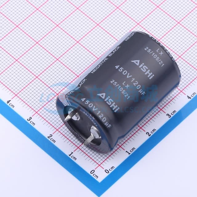 120uF ±20% 450V 【插件】实物图