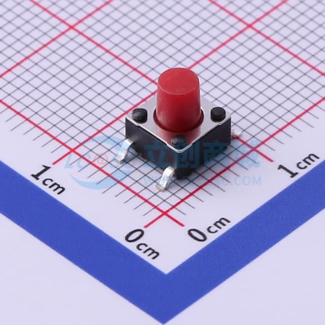 6*6*7mm 立贴 轻触开关实物图