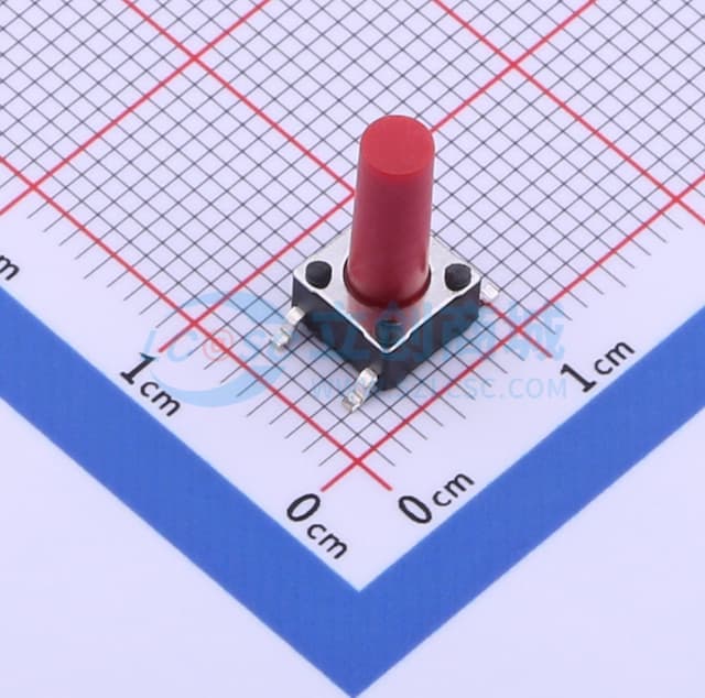 6*6*13mm 立贴 轻触开关实物图