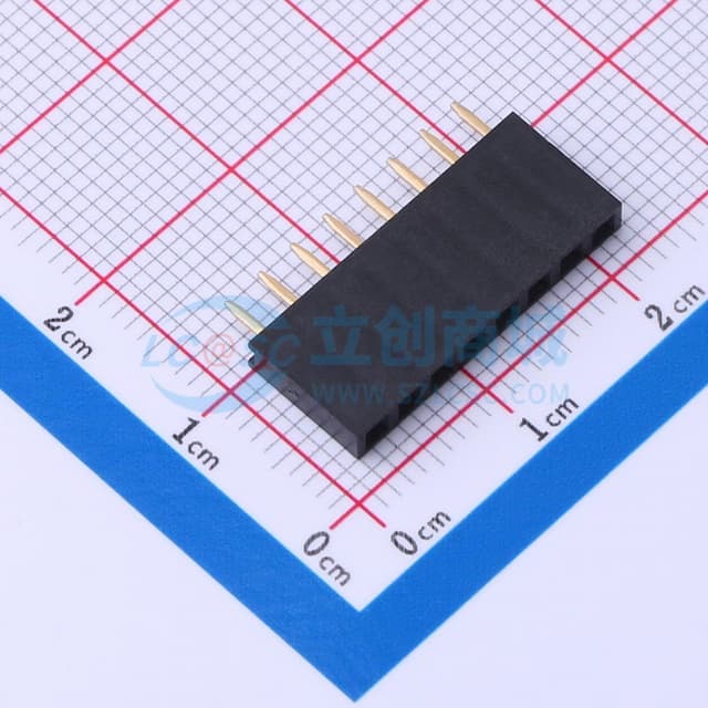 【插件】1x8P 间距:2.54mm 直插实物图