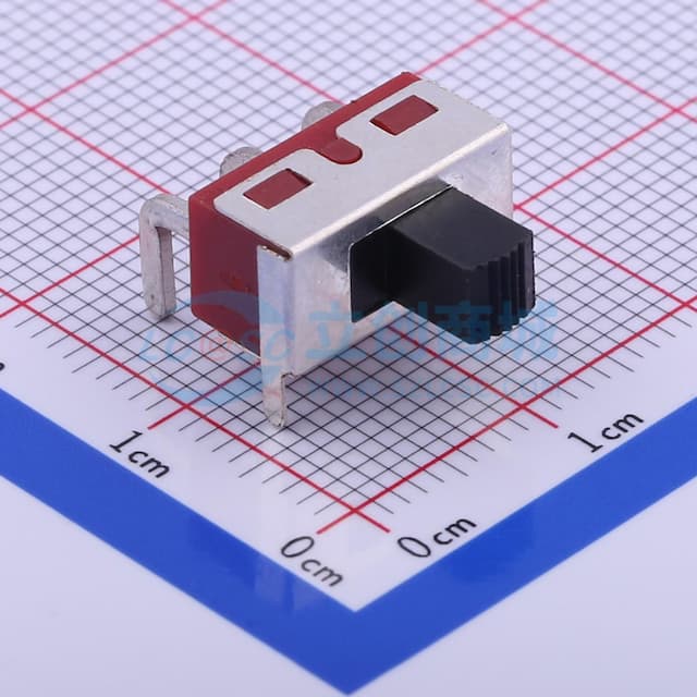 柄长5mm 弯插双档 滑动开关 【拨动】实物图
