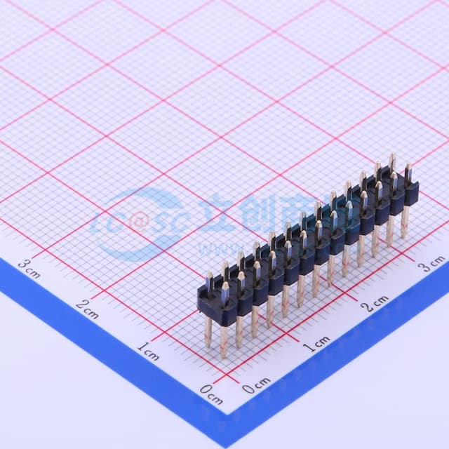 2x13P 间距:2.54mm 方针 直插 【排针】实物图