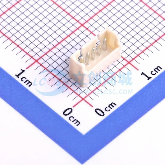 1x5P 间距:1.25mm 弯插 【插件】实物图