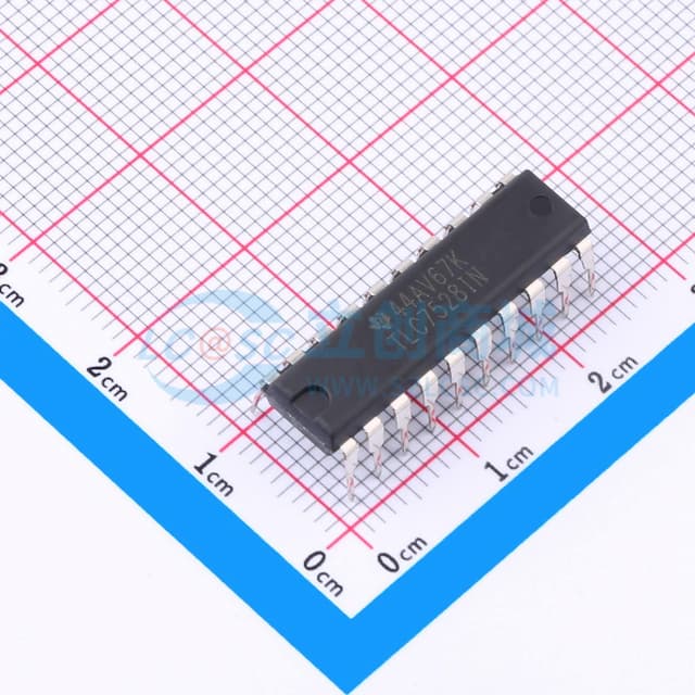 TLC7528I 双8bit乘法数模转换器实物图