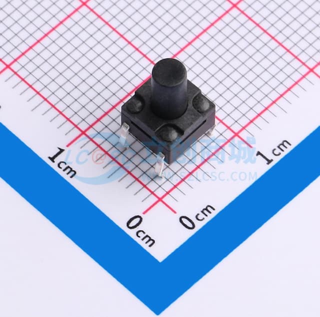6×6×9.0 防水插脚轻触开关 250gf实物图