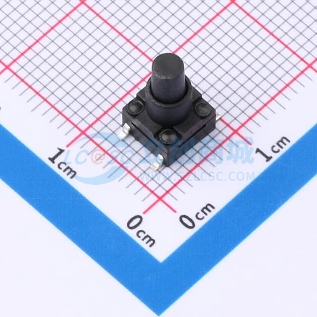 带胶套 防水 6×6×11.0 防水贴片轻触开关 250gf 带护套实物图