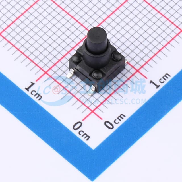 带胶套 防水 6×6×10.0 防水贴片轻触开关 250gf 带护套实物图