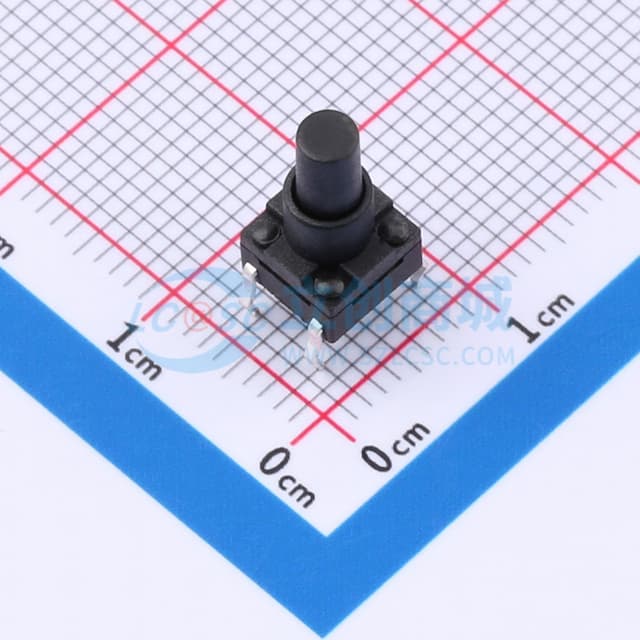 带胶套 防水 6×6×12.0 防水插脚轻触开关 160gf 带护套实物图