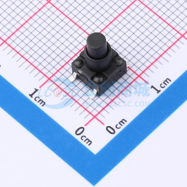 带胶套 防水 6×6×10.0 防水贴片轻触开关 160gf 带护套实物图