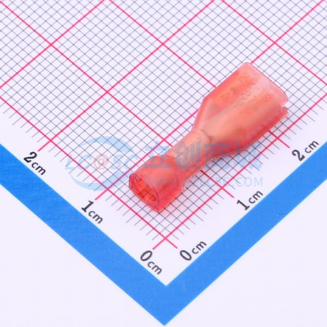 快速断开插座，适用22 - 18 AWG、.32 - .82 mm²电线，4.75 mm插片宽度实物图