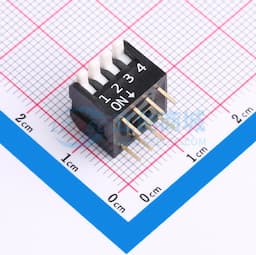 4位 2.54mm间距 宽体黑色侧拨 DIP拨码开关 管装缩略图