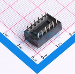 6位 2.54mm间距 宽体黑色顶拨 DIP拨码开关 管装缩略图