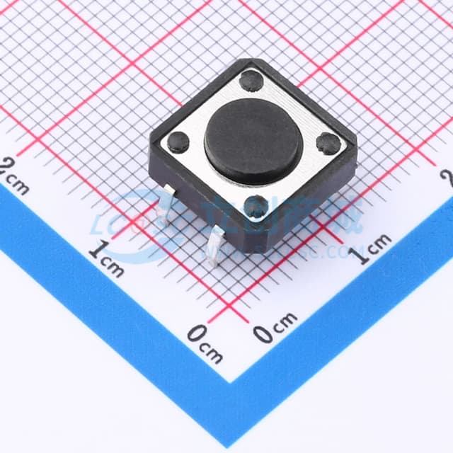 12*12*4.3mm 直插 轻触开关实物图