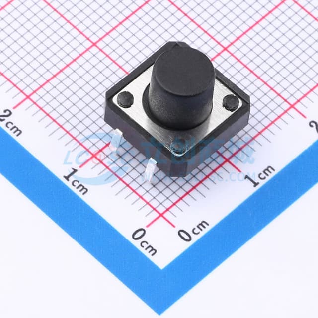 12*12*9mm 直插 轻触开关实物图