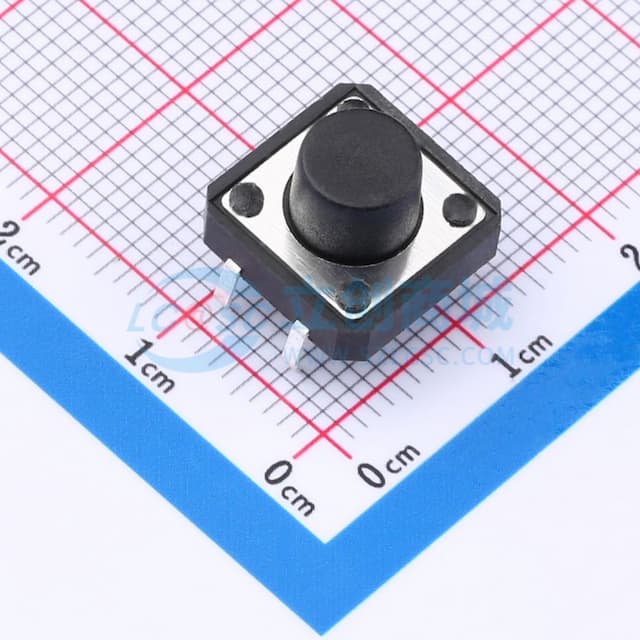 12*12*8mm 直插 轻触开关实物图
