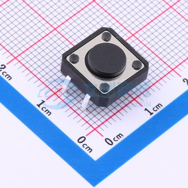 12*12*4.5mm 直插 轻触开关实物图