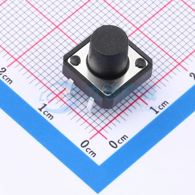 12*12*9.5mm 直插 轻触开关实物图